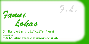 fanni lokos business card